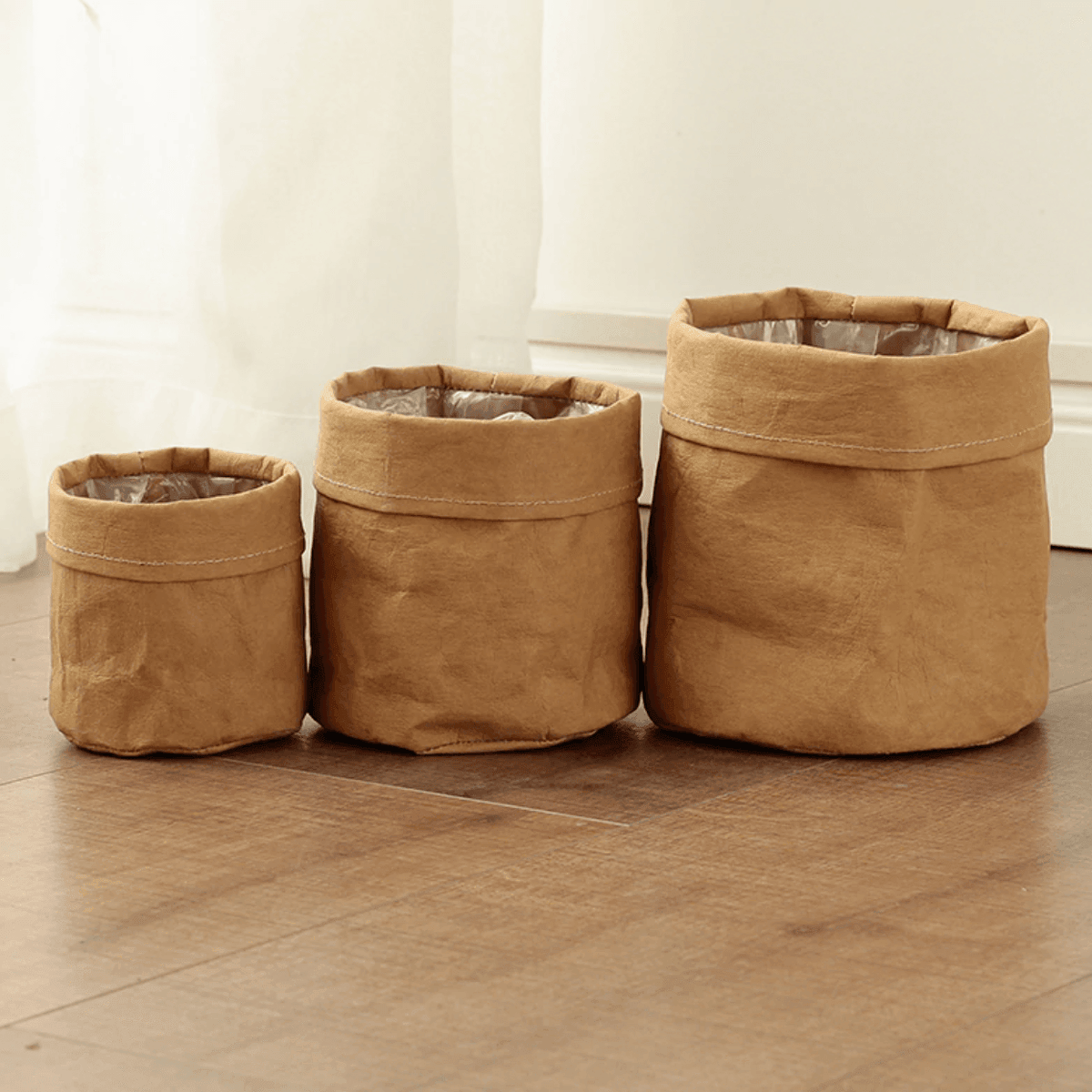 Vintage Fabric Planter Basket