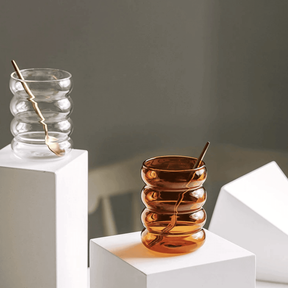 Vibrant Bubble Glass Beverage Cups