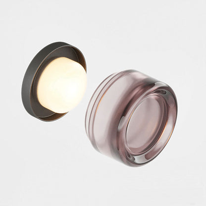 LED Wall Sconce Light – Acrylic Aluminum Button-Switch Fixture for Bedroom Bathroom Hallway – Ambient Glow Ceiling Mounted