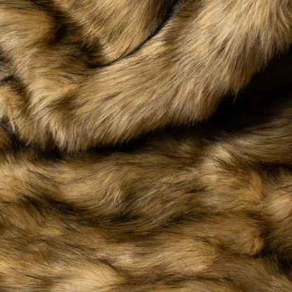 Plush Faux-Fur Accent Blanket 80×60 in Oversized Ultra-Soft Polyester Decorative Cover for Bedroom Sofa Chair Couch Neutral Tan Silver Brind