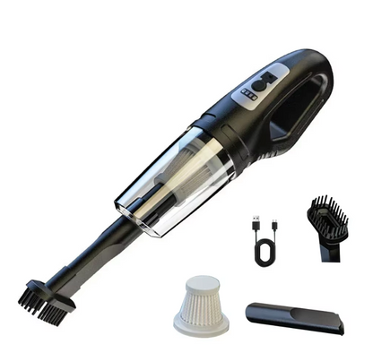 Portable Rechargeable Dust Buster 120W Mini Vac for Auto Interior Upholstery Pet Fur Crumbs Desktop Kitchen Quick Spot Clean Lightweight Com