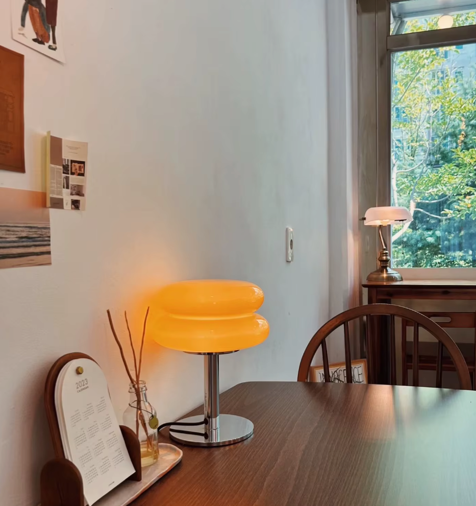 Lampe de bureau USB à commande tactile avec 3 modes d'éclairage, abat-jour en verre, 28 cm de hauteur, pour table de chevet, bureau ou espace de travail, éclairage d'ambiance doux