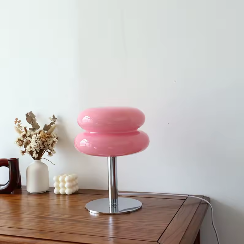 Lampe de bureau USB à commande tactile avec 3 modes d'éclairage, abat-jour en verre, 28 cm de hauteur, pour table de chevet, bureau ou espace de travail, éclairage d'ambiance doux