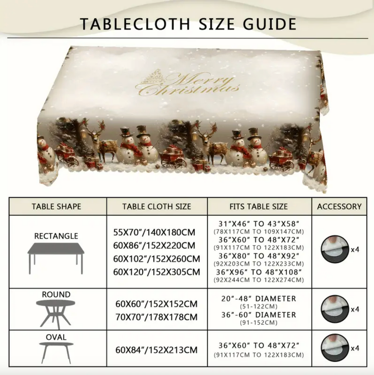 Frosty Feast™ – Christmas Tablecloth
