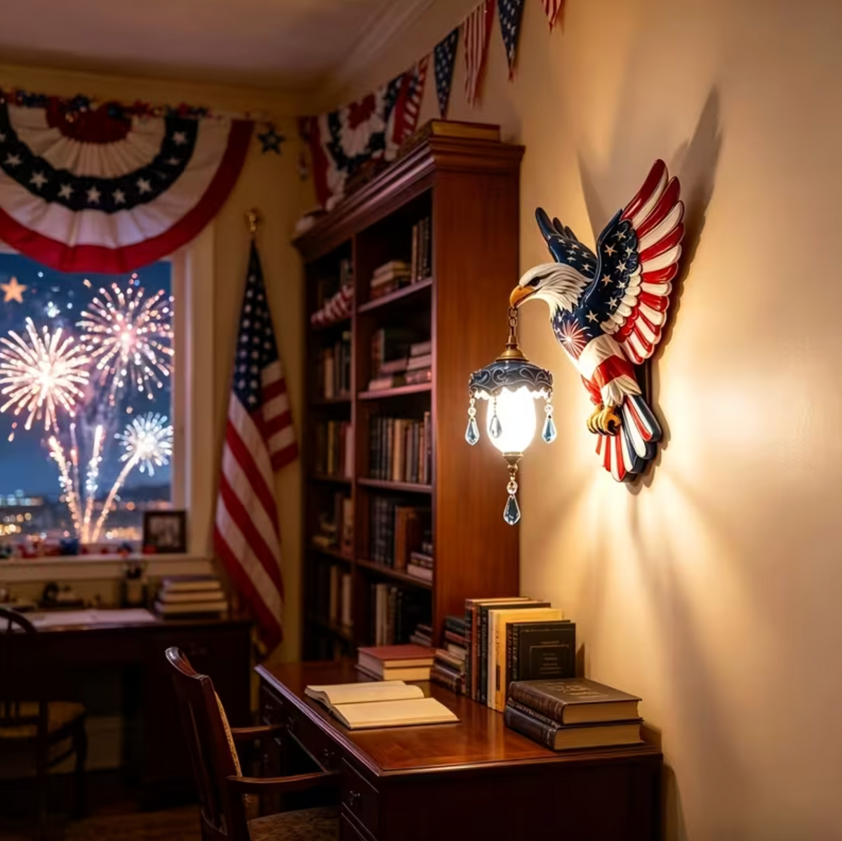 Liberty Sentinel™ – Patriotic Eagle Wall Lamp