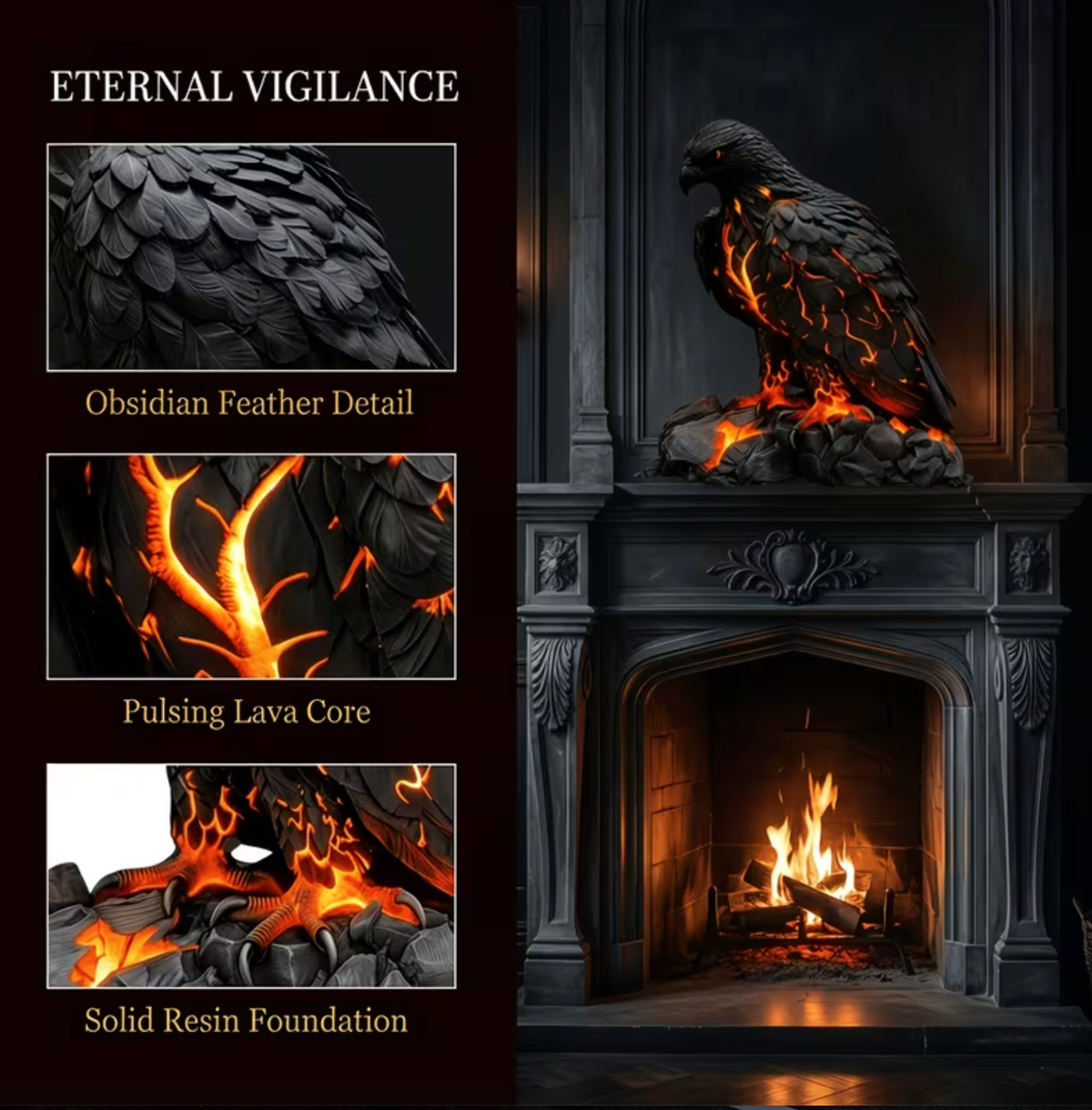 Pyrewing™ – Molten Eagle Lamp