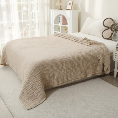 MUSLINOVA – Cotton Muslin Throw Blanket Lightweight Boho Comfort