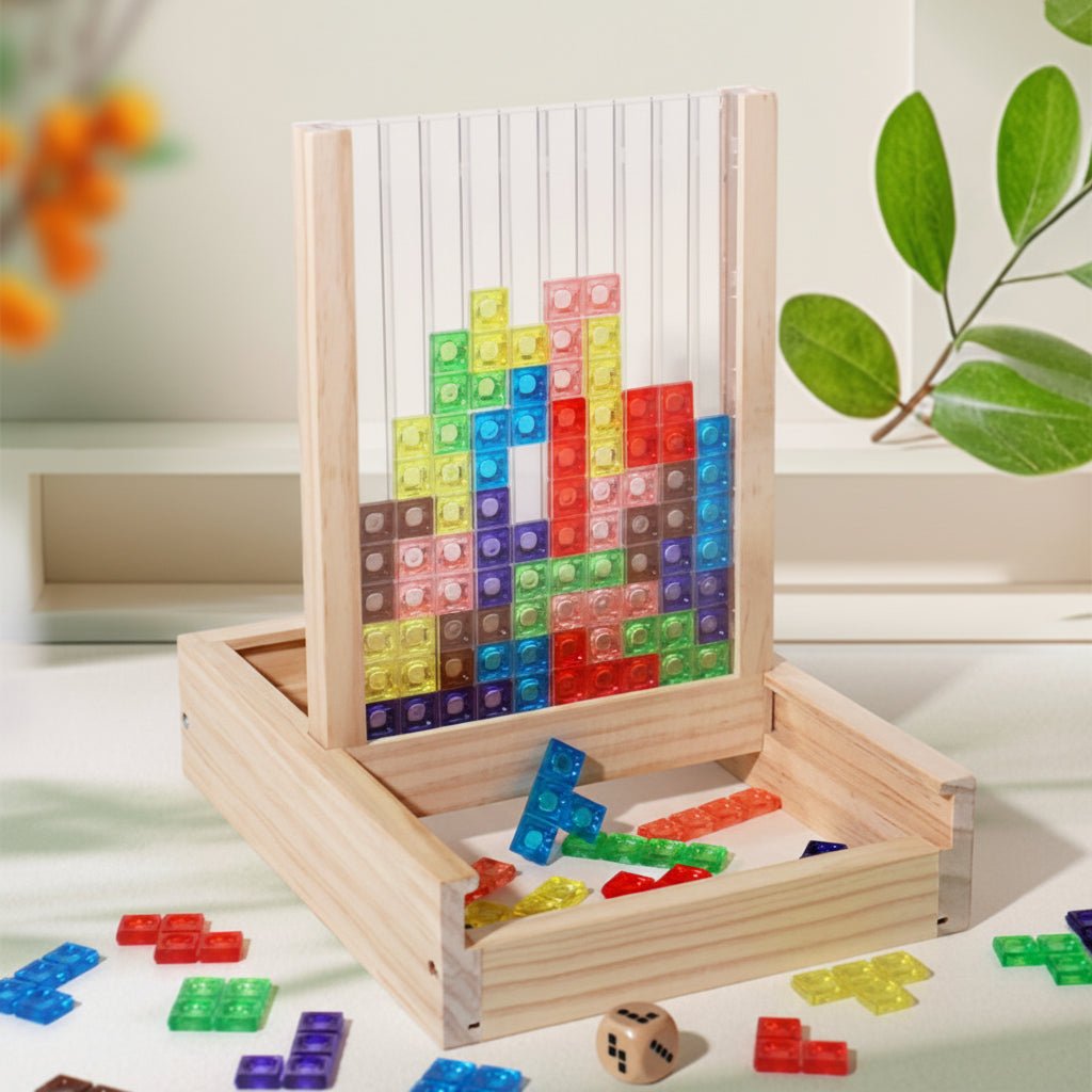 Jeu d'encastrement de formes avec plateau de rangement pour enfants et adultes – Casse-tête pour la maison et la classe