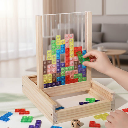 Jeu d'encastrement de formes avec plateau de rangement pour enfants et adultes – Casse-tête pour la maison et la classe