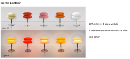 Lampe de bureau USB à commande tactile avec 3 modes d'éclairage, abat-jour en verre, 28 cm de hauteur, pour table de chevet, bureau ou espace de travail, éclairage d'ambiance doux