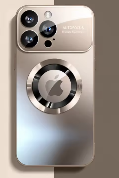 Glossy Magnetic Snap-On iPhone Case with MagSafe Compatibility for Wireless Charging | Premium Mirror Finish Protective Cover | Slim Lightwe