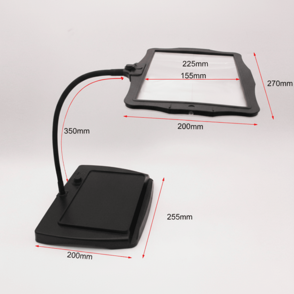 LED Task Light with 3X Magnifier and Adjustable Gooseneck Arm for Close-Up Work, Hobbies, Small Text, Electronics Repair, and Sewing Project
