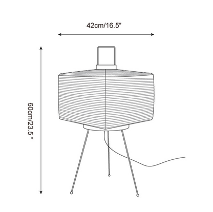 Artisan Collection | Minimalist Table Lamp with Hand-Folded Washi Shade | Elegant Design for Ambient Lighting