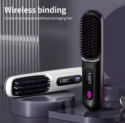 Heated Styling Brush for Short Hair & Bangs – One-Step Drying & Volumizing Tool for Quick Morning Styling