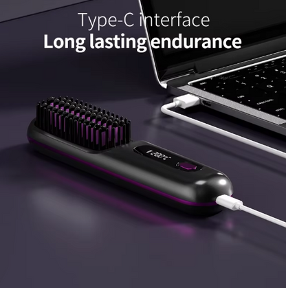 Heated Styling Brush for Short Hair & Bangs – One-Step Drying & Volumizing Tool for Quick Morning Styling