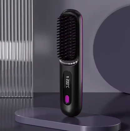 Heated Styling Brush for Short Hair & Bangs – One-Step Drying & Volumizing Tool for Quick Morning Styling