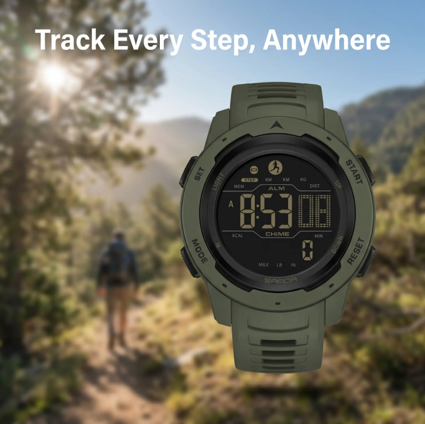 Step Tracking Sport Watch with Water Resistance for Running & Outdoor Activities