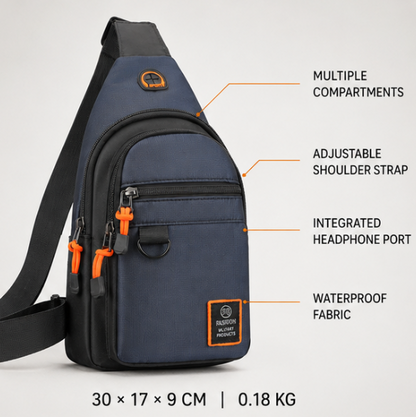 Compact Crossbody Bag with Organized Compartments & Weather-Resistant Shell for Daily Commute