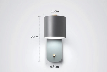 Metal Wall Sconce with On/Off Switch – LED Reading Light for Bedroom, Living Room & Hallway – Modern Minimalist Lighting Fixture