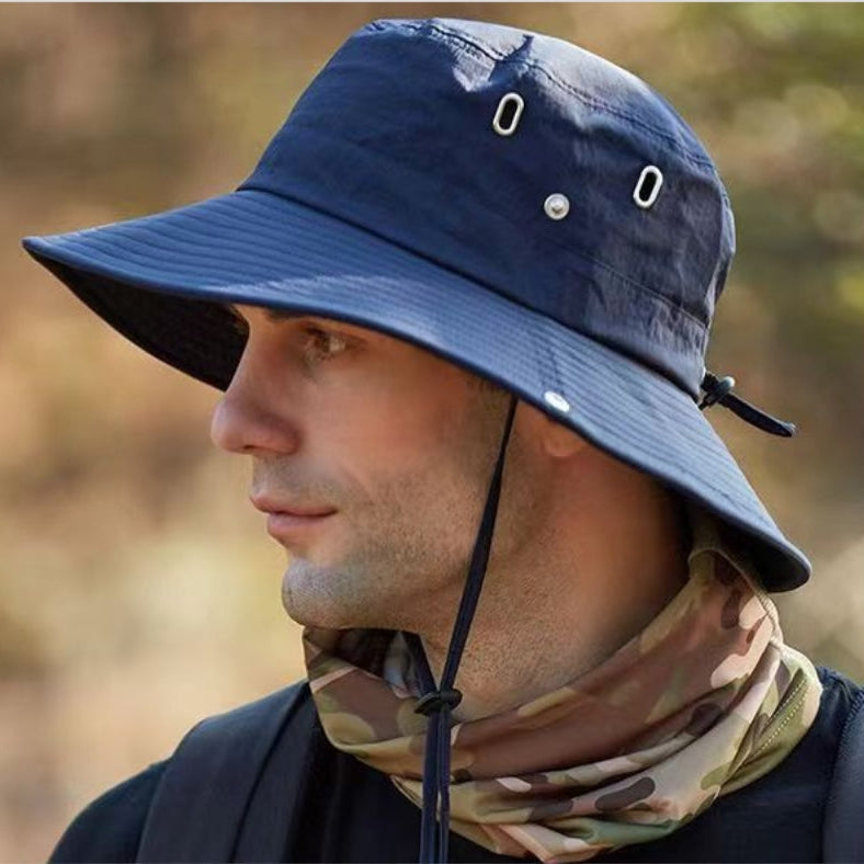 Men's Lightweight Fishing Hat with Adjustable Fit and Ventilated Crown for Hiking Beach Travel Camping Neck Coverage Summer Outdoor Activiti