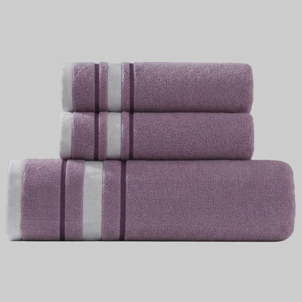 Plush Cotton Bath Towel Set – Ultra-Soft Absorbent Bathroom Towels for Home, Guest Bath, Shower & Spa – Classic Everyday Comfort