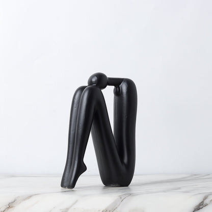 Sculptura Modern Bookends - White Porcelain, Decorative Sculptural Design