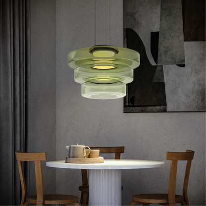 Sculptural Pendant Light | Dynamic Glass Design with Parallax Effect | Versatile Pendant Lighting for Stunning Modern Spaces