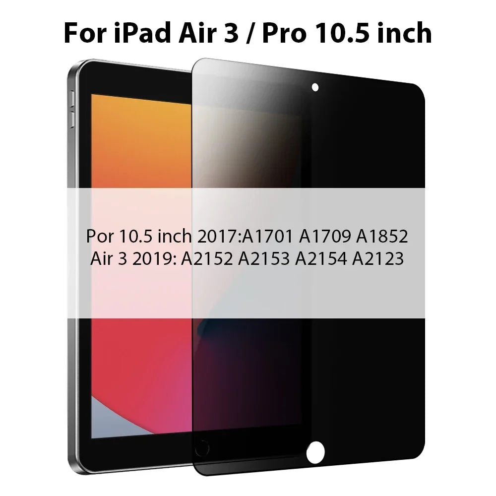 Anti-Spy Tempered Glass iPad Shield – Privacy Viewing Angle Control Screen Guard