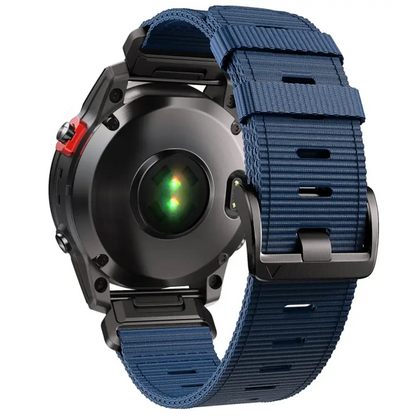 Tactical Woven Smartwatch Strap | Quick-Release Replacement Band for Fitness Tracking | Adjustable Lightweight Nylon Wristband