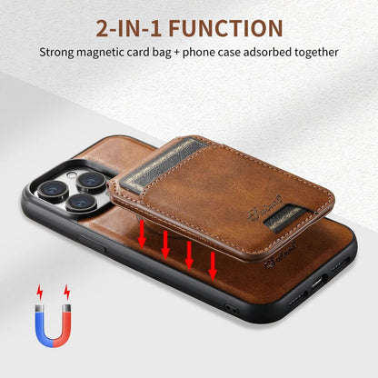 Folio Phone Case with Card Holder for iPhone 15, 15 Pro, 15 Plus, 15 Pro Max – Textured Finish with Raised Edge Protection