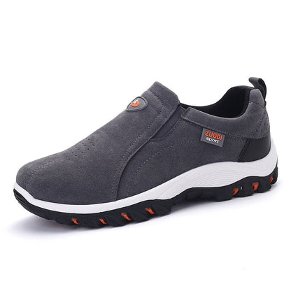 Men's Slip-On Hiking Shoes with High-Traction Sole - Rugged Outdoor Walking Sneakers for Trails & Travel