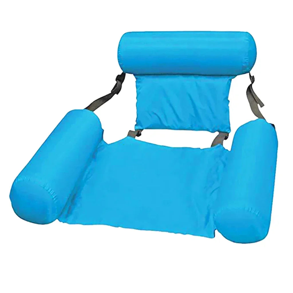 Inflatable Pool Lounger with Backrest – Floating Water Chair for Pool, Lake & Beach