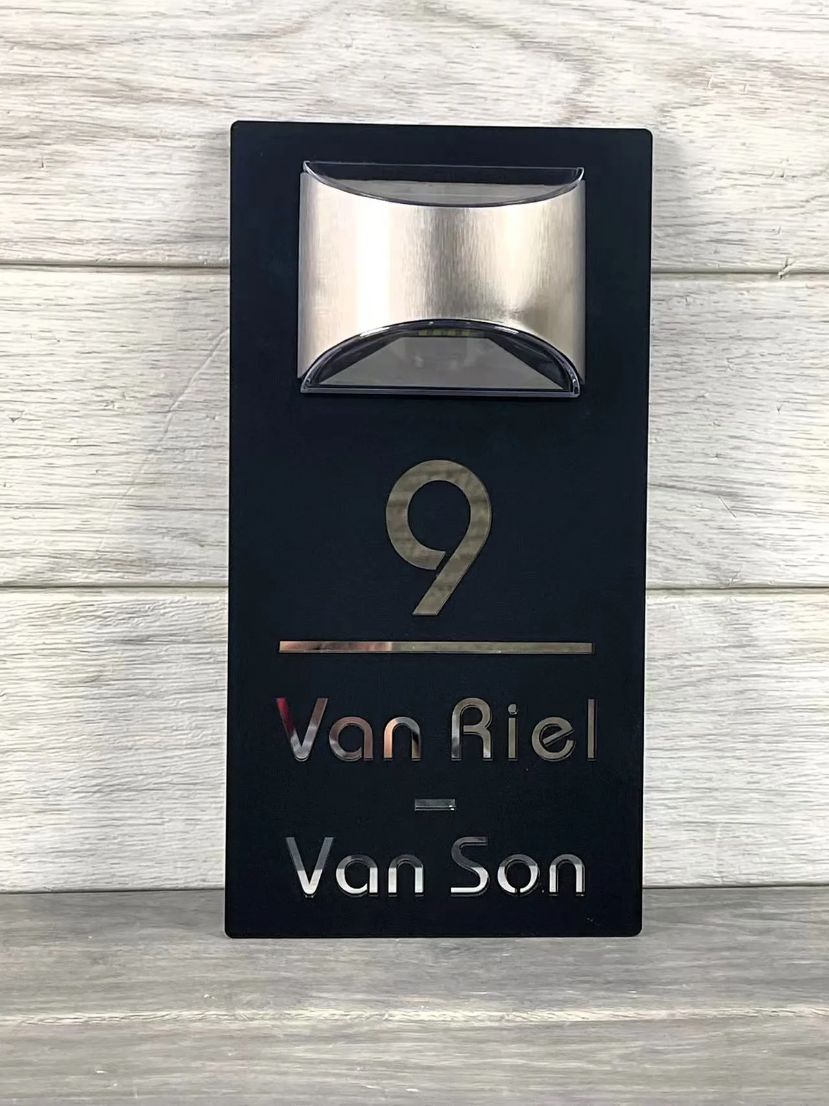 Solar-Powered Illuminated House Number Sign Floating Effect Acrylic Address Plaque for Front Door Custom Personalized Home Address Marker wi