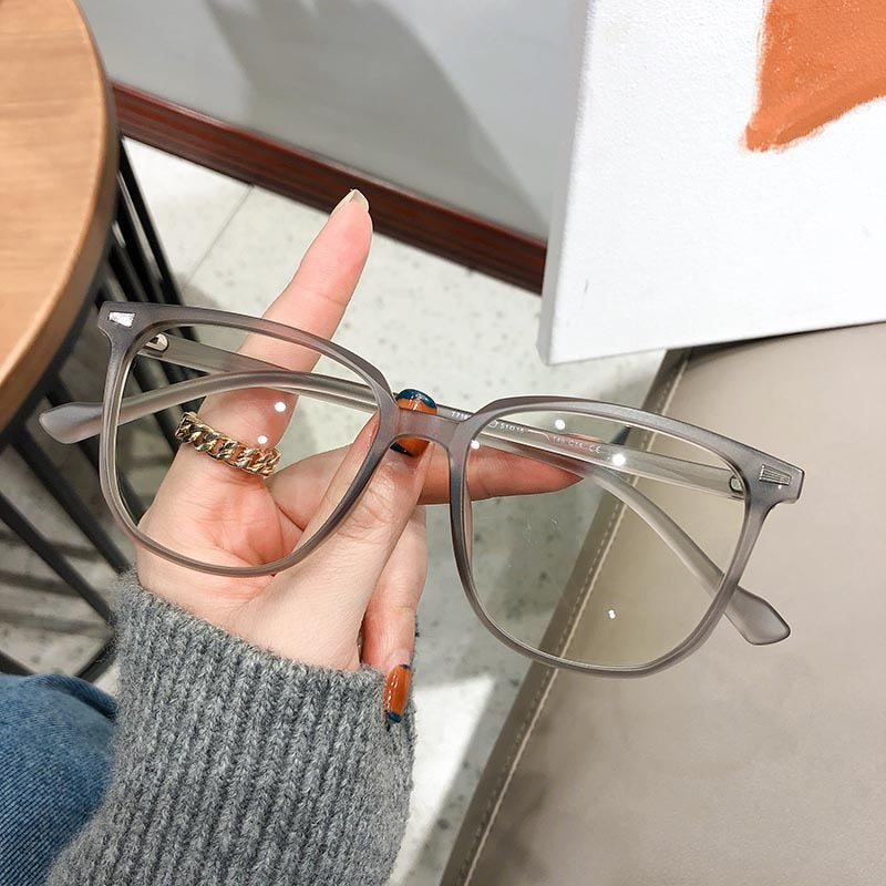 Square Frame Nearsighted Prescription Glasses with Blue Light Filter | Anti-Glare Myopia Eyeglasses for Men & Women | Lightweight Diopter