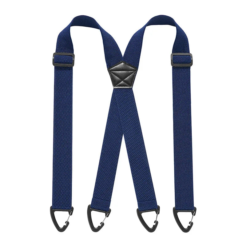Adjustable Work Suspenders with Metal Clips – X-Back & Y-Back Designs for Men