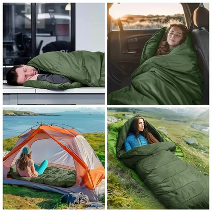 Prêt à l'aventure | Sac de couchage imperméable ultraléger pour toutes les saisons | Conception compacte pour le confort en plein air