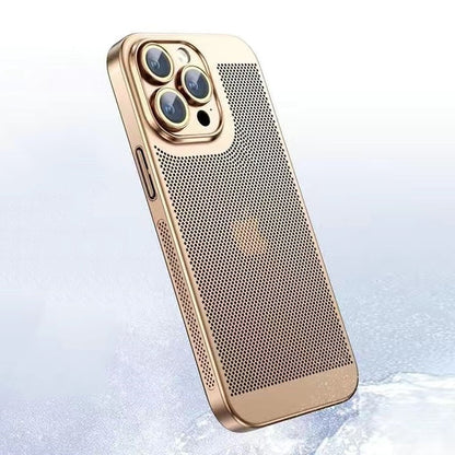 Coque de protection pour iPhone avec cadre métallique – Étui transparent et fin avec protection d'appareil photo et découpes précises pour une protection quotidienne contre les chutes
