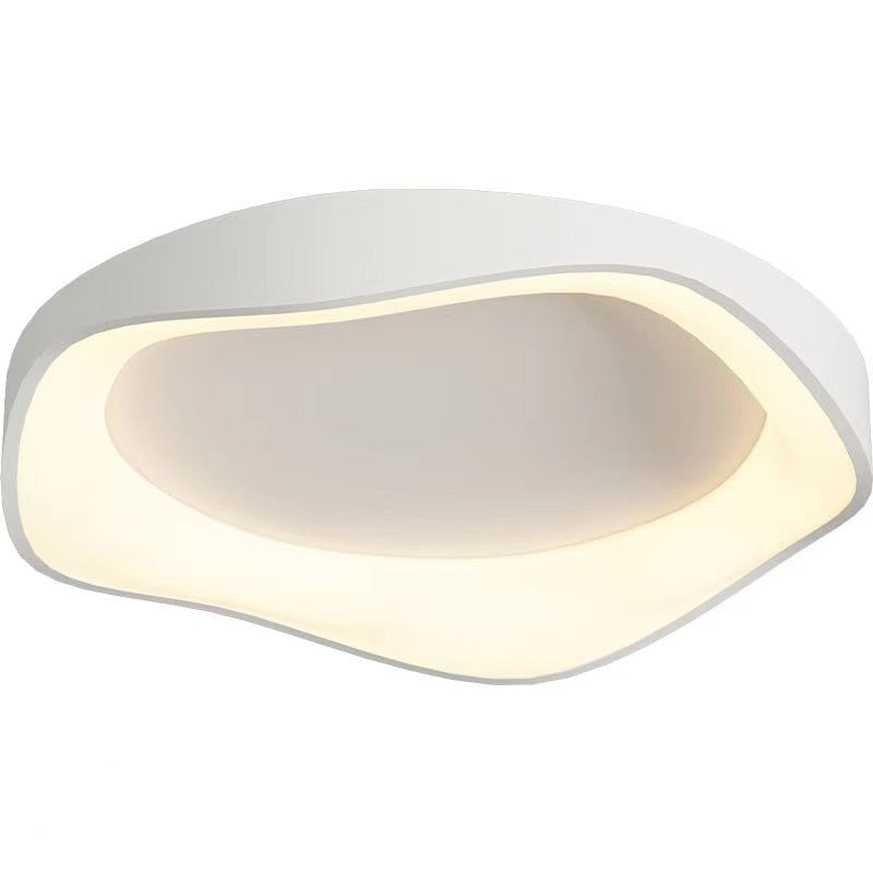 Plafonnier LED encastré à intensité variable avec télécommande, rond, blanc, 16-20 pouces, pour chambre, salon, cuisine, style moderne, profil bas de 3,5 pouces