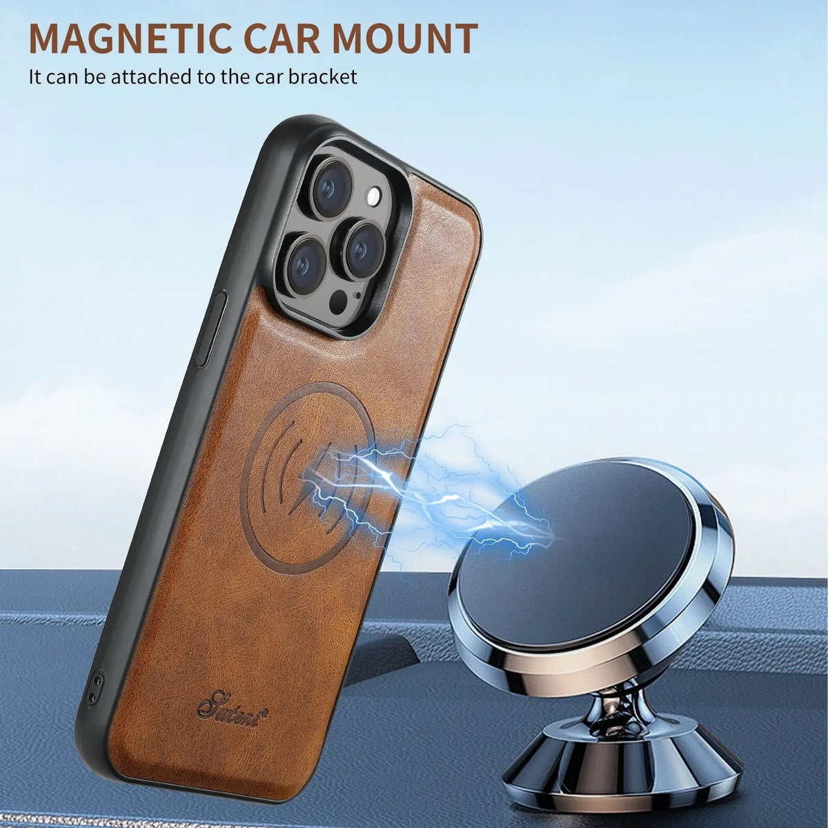Folio Phone Case with Card Holder for iPhone 15, 15 Pro, 15 Plus, 15 Pro Max – Textured Finish with Raised Edge Protection