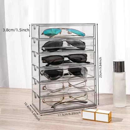 SHADELIVA – Acrylic Sunglasses Display Stand with Storage Drawers