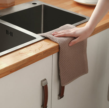 Cotton Waffle Weave Dish Towels 6-Pack Kitchen Hand Towels Fast Drying Neutral Colors for Countertops Bathroom Cleaning Cloths Lightweight A