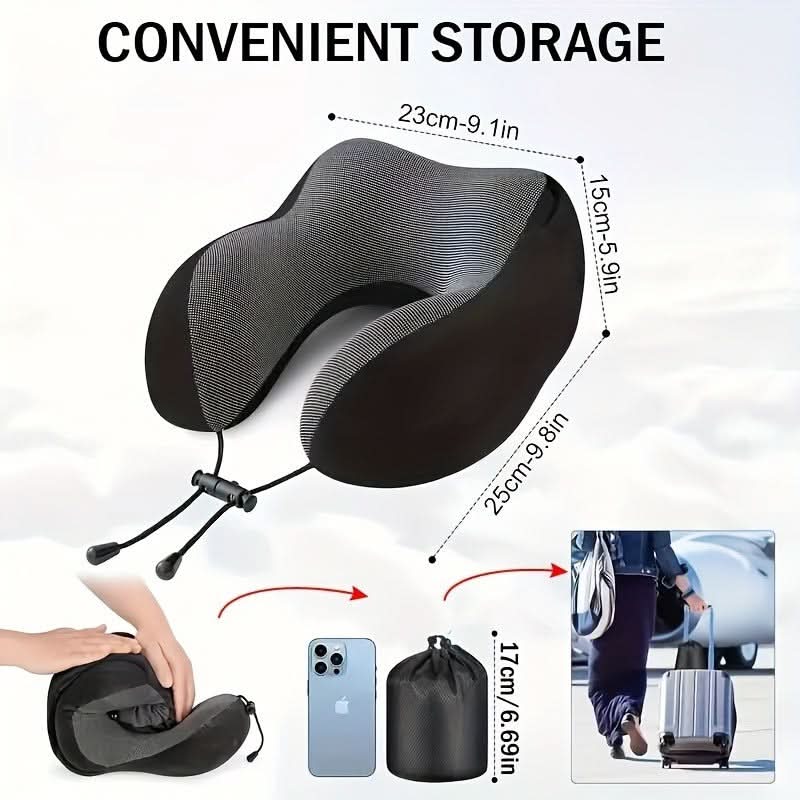 COZYCURVE – U-Shaped Hooded Pillow for Relaxing Comfort