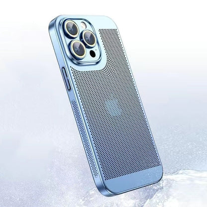 Coque de protection pour iPhone avec cadre métallique – Étui transparent et fin avec protection d'appareil photo et découpes précises pour une protection quotidienne contre les chutes