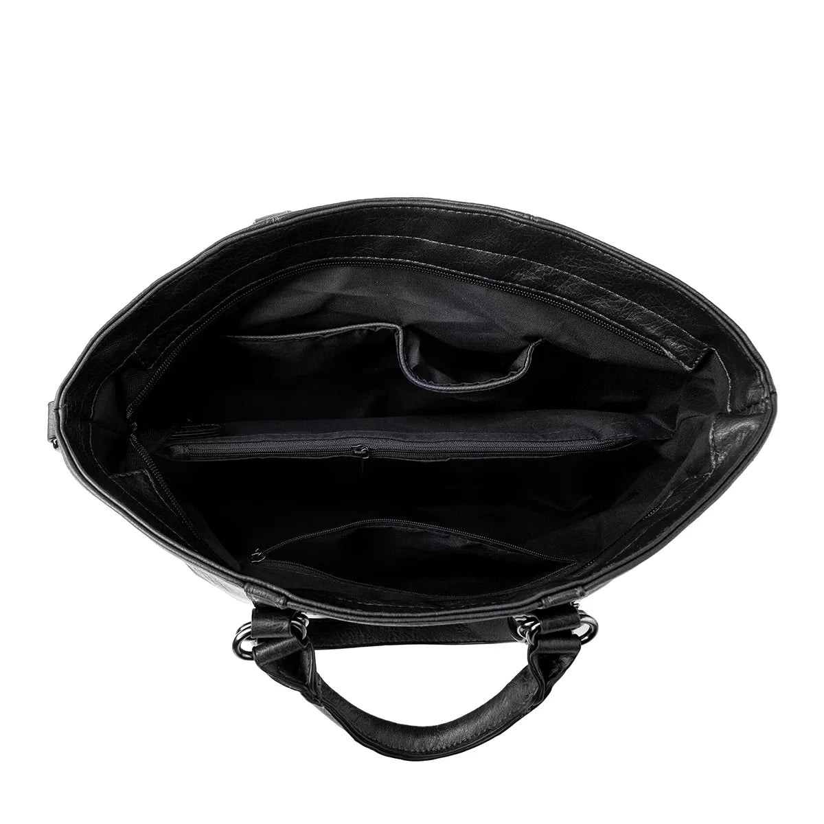 Spacious Leather Shoulder Bag for Women – Everyday Tote with Adjustable Strap & Interior Pockets for Work, Travel & Shopping