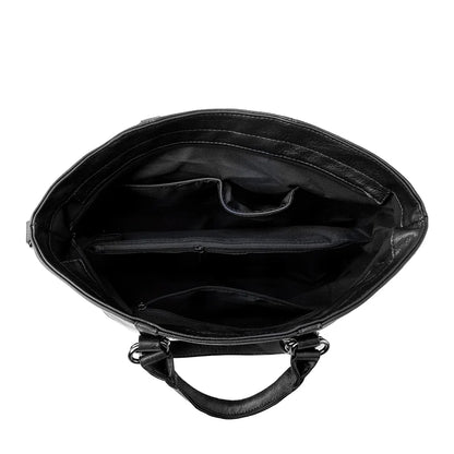 Spacious Leather Shoulder Bag for Women – Everyday Tote with Adjustable Strap & Interior Pockets for Work, Travel & Shopping