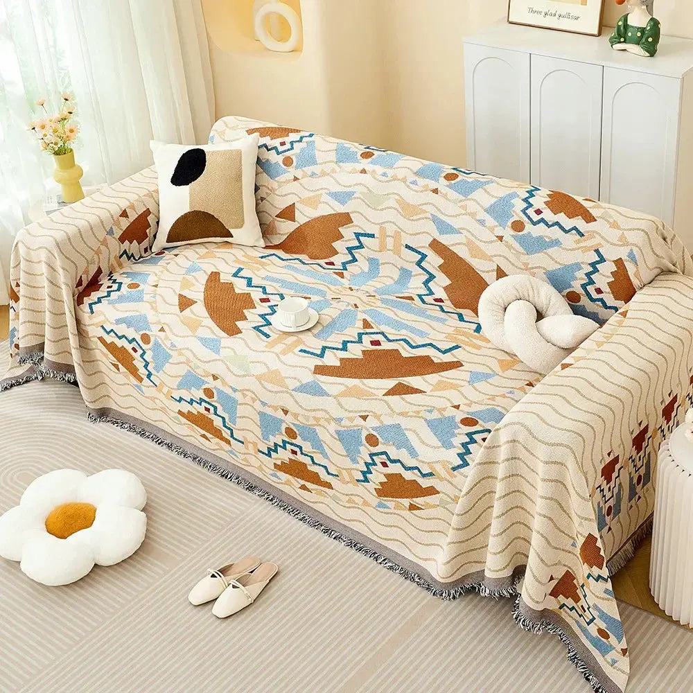 Housse de canapé quatre saisons Ortekor | Housse en fil de coton avec design à couverture complète | Protection polyvalente pour usage intérieur et extérieur