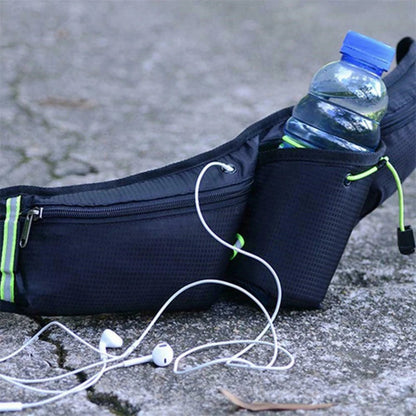 Sac banane d'hydratation pour le jogging, la randonnée et le vélo – Ceinture de course légère et imperméable avec porte-gourde