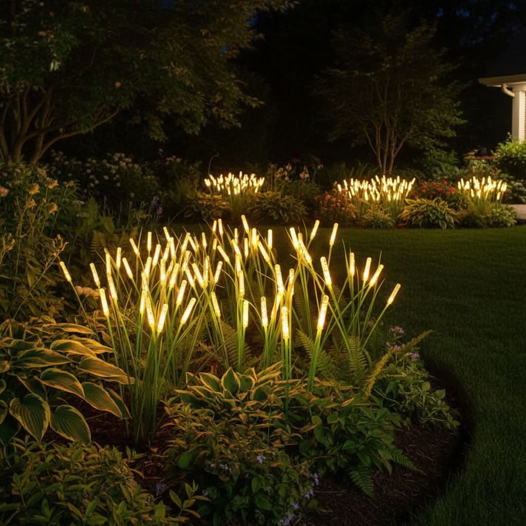 REEDLIVA – Lampes solaires roseaux pour décoration paysagère extérieure