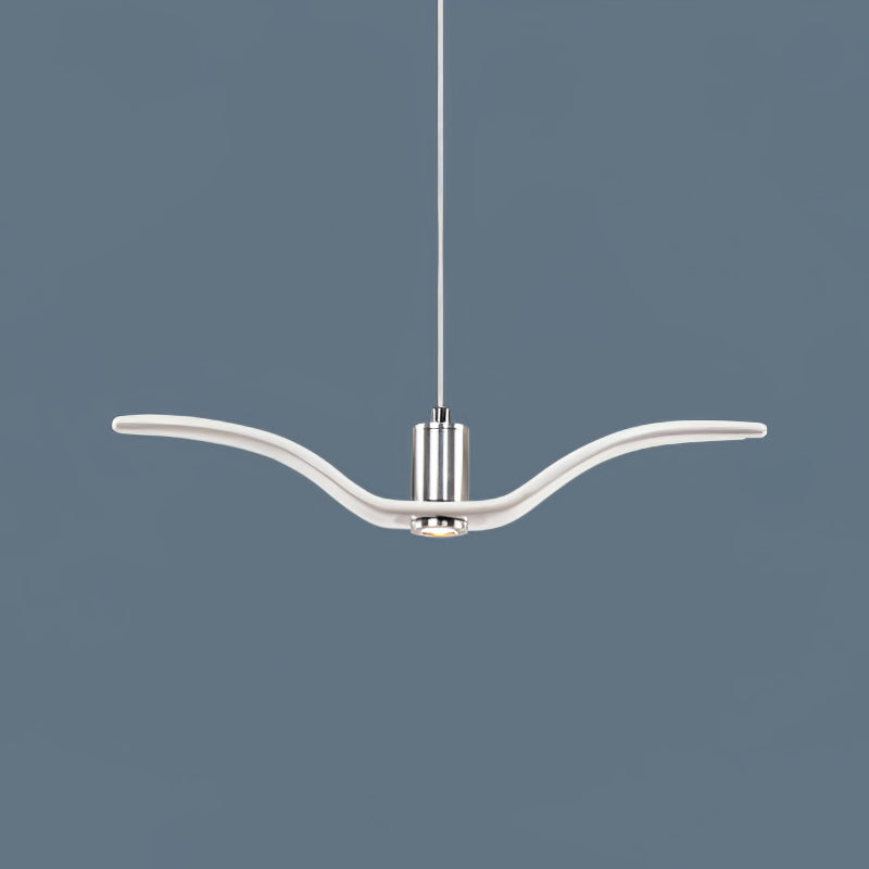 Suspension sculpturale en forme d'oiseau avec éclairage LED à hauteur réglable, filaire, pour îlots de cuisine, tables de salle à manger et espaces de vie, en blanc ou