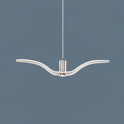 Suspension sculpturale en forme d'oiseau avec éclairage LED à hauteur réglable, filaire, pour îlots de cuisine, tables de salle à manger et espaces de vie, en blanc ou